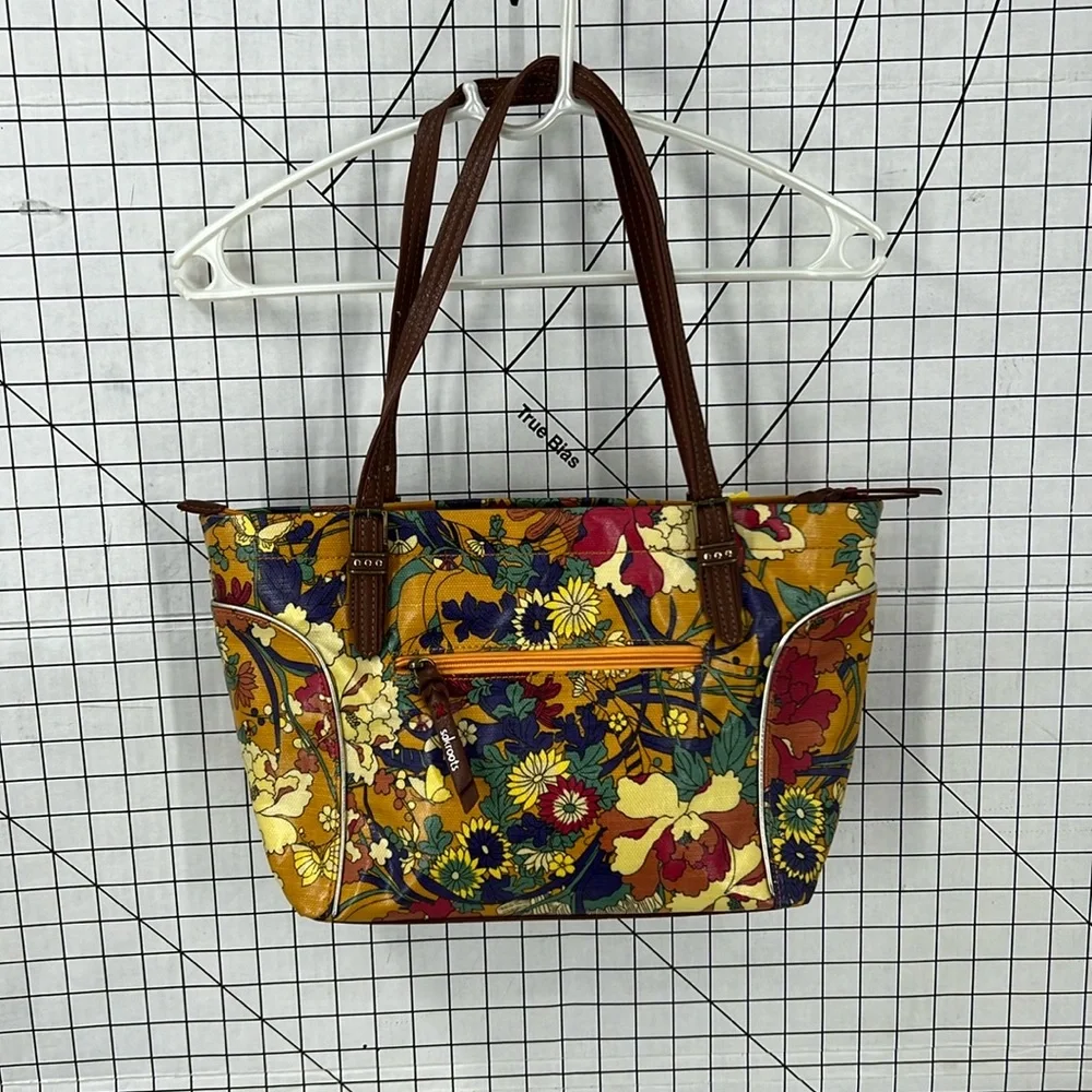 Sakroots, coded, canvas floral, print shoulder bag